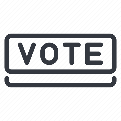 Vote, election, polling, politics, button, ballot icon - Download on Iconfinder