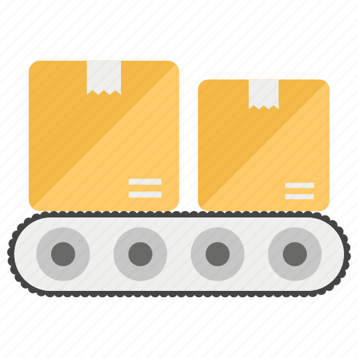 Conveyor, delivery service, delivery transformation, parcel distribution, production line icon - Download on Iconfinder