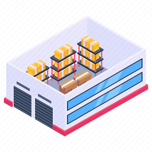 Warehouse shelves, parcel racks, packages rack, storehouse, warehouse supply chain icon - Download on Iconfinder