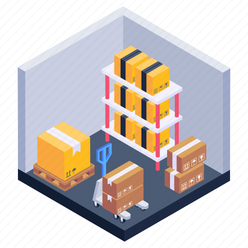 Warehouse shelves, parcel racks, packages racks, storehouse, stock icon - Download on Iconfinder