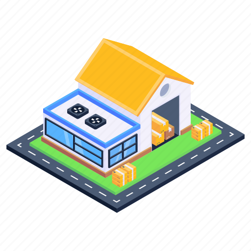 Depot, storehouse, warehouse, depository, stockroom house icon - Download on Iconfinder