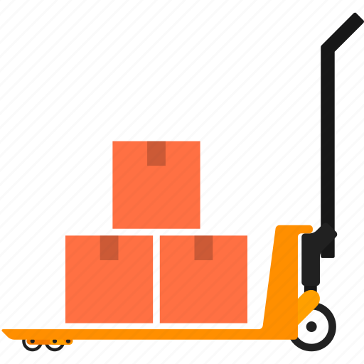 Handtruck, package, warehouse, transportation, cart, goods, boxes icon - Download on Iconfinder