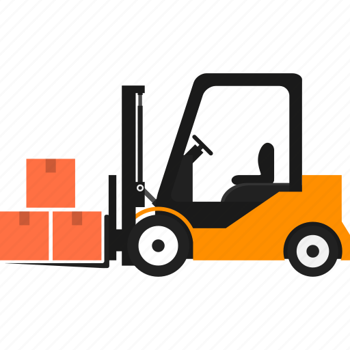 Forklift, warehouse, delivery, package, transportation, goods, logistics icon - Download on Iconfinder