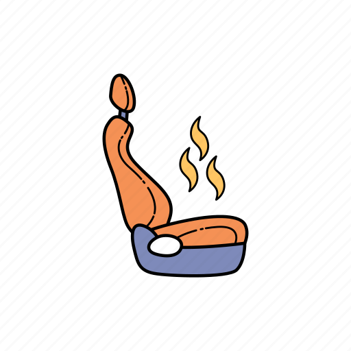 Warm, heated, car, seat, heater icon - Download on Iconfinder