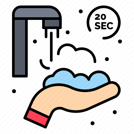 Hands, protect, seconds, twenty, washing icon - Download on Iconfinder
