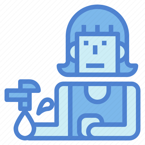 Clean, hands, wash, washing, woman icon - Download on Iconfinder