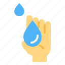hands, wash, water