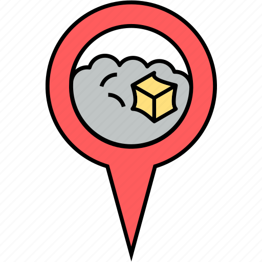 Garbage area, garbage location, material point, trash location, trash navigation, wastes location icon - Download on Iconfinder