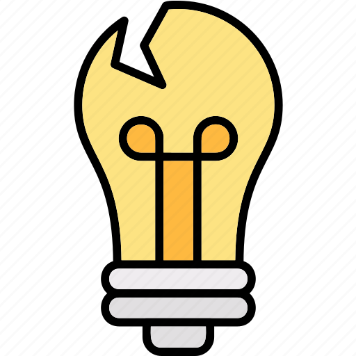 Bulb, broken, damage, light icon - Download on Iconfinder