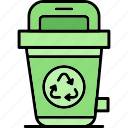 garbage, and, bin, ecology, environment, recycle, recycling