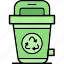 garbage, and, bin, ecology, environment, recycle, recycling 