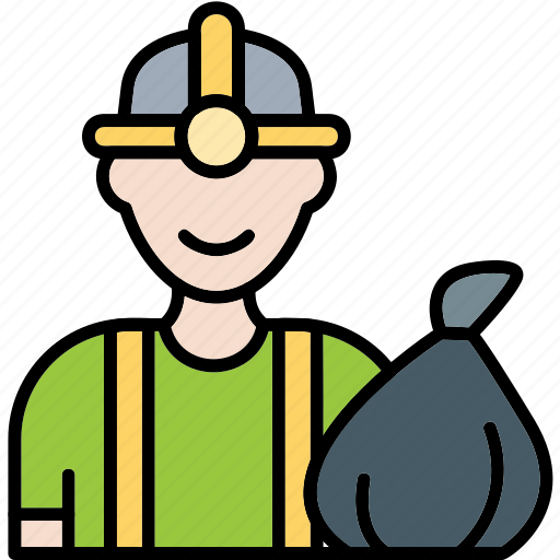 Trash, collector, attire, garbage, man, occupation icon - Download on Iconfinder