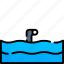 water, liner, flat, icon, expand, submarine, sea, ocean 