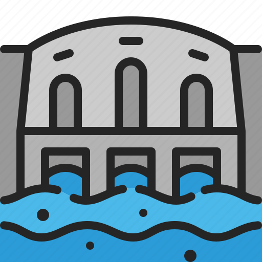 Dam, building, electricity, power, sustainable, renewable, engineering icon - Download on Iconfinder