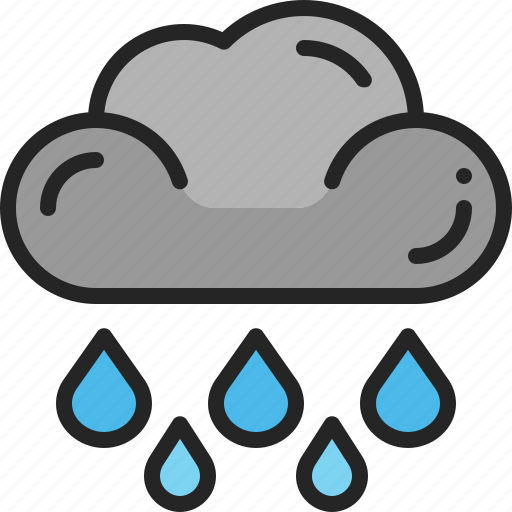 Rainy, rain, weather, climate, cloud, storm, nature icon - Download on Iconfinder