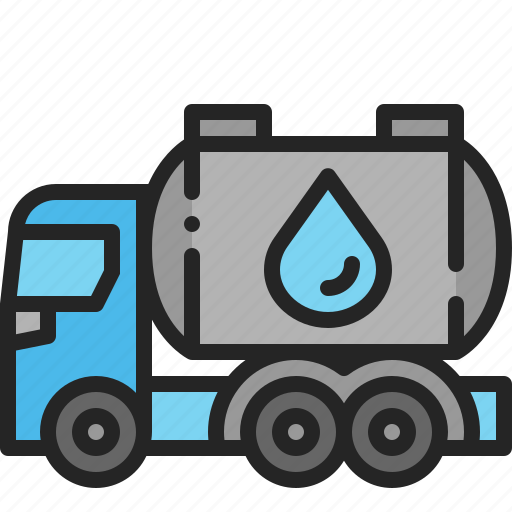 Tank, truck, water, tanker, transportation, supply, vehicle icon - Download on Iconfinder