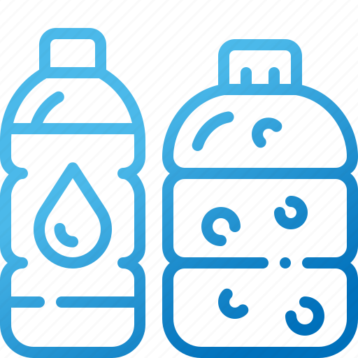 Water, bottle, drink, plastic, container, beverage, recycle icon - Download on Iconfinder