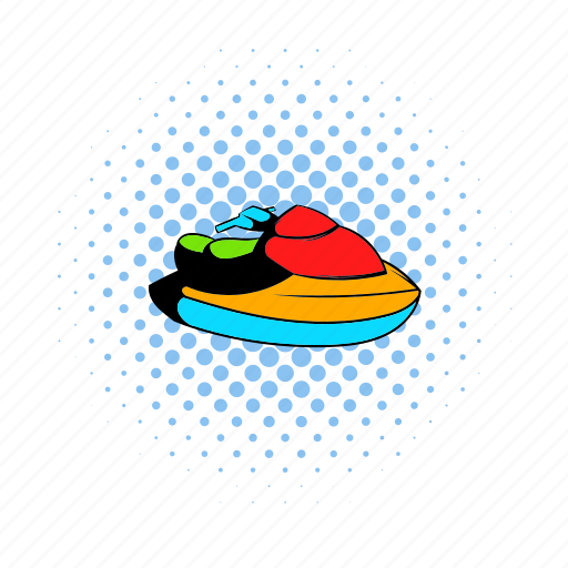 Boat, comics, jet, scooter, speed, sport, water icon - Download on Iconfinder