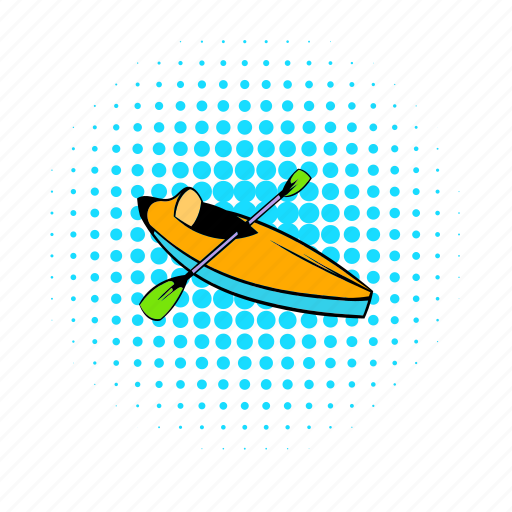 Active, canoe, comics, kayak, leisure, outdoor, water icon - Download on Iconfinder