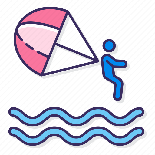 Parasailing, parachute, water icon - Download on Iconfinder