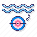 target, shooting, underwater