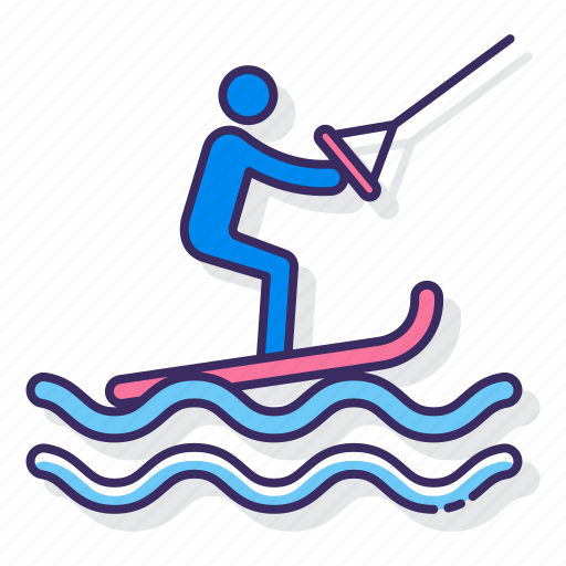 Waterskiing, kite, surfing, sport icon - Download on Iconfinder