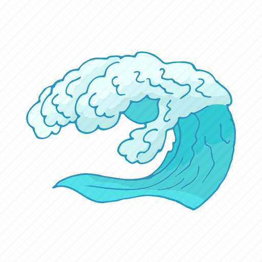 Aqua, cartoon, drop, sea, wash, water, wave icon - Download on Iconfinder