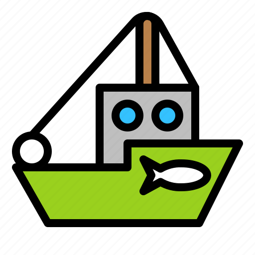 Boat, fishing vessel, ship, vehicle, watercraft icon - Download on Iconfinder