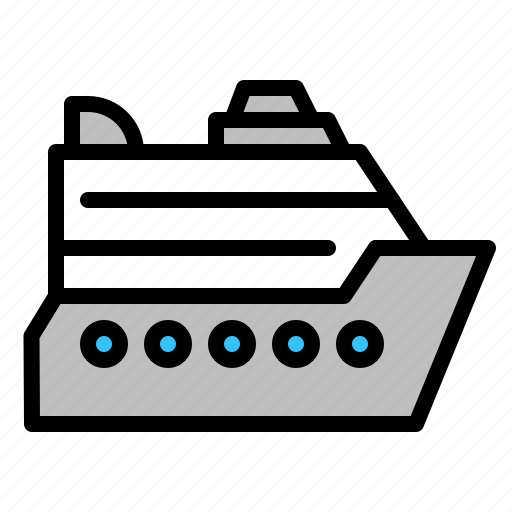 Boat, cruise, marine vessel, ship, vehicle, watercraft icon - Download on Iconfinder
