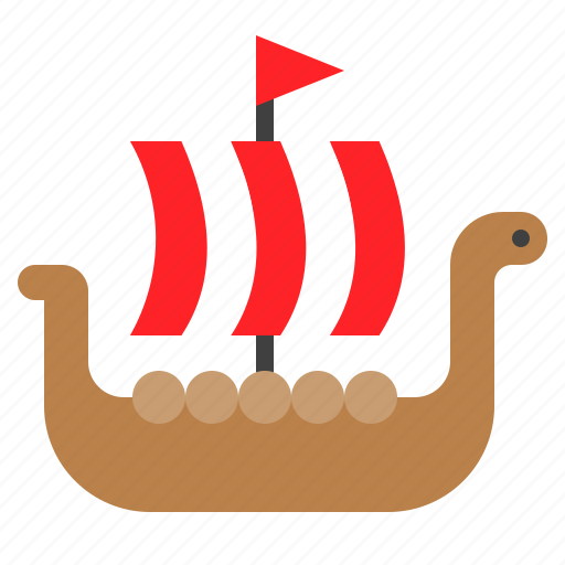 Boat, marine vessel, ship, vehicle, viking ship, watercraft icon - Download on Iconfinder