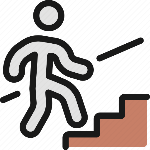 Person, stairs, ascend icon - Download on Iconfinder