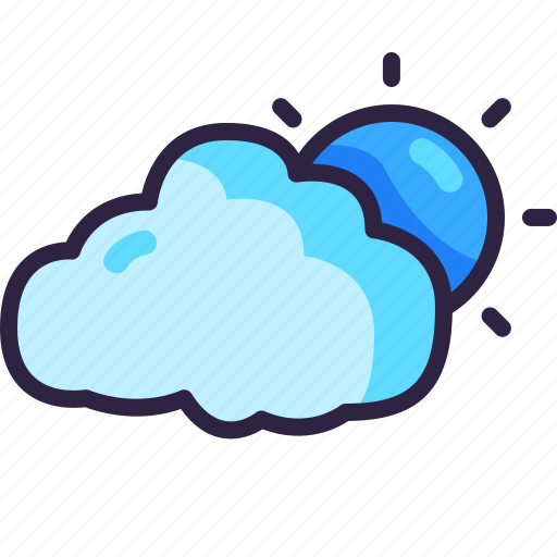Cloudy, weather, sun, climate, meteorology, forecast, cloud icon - Download on Iconfinder
