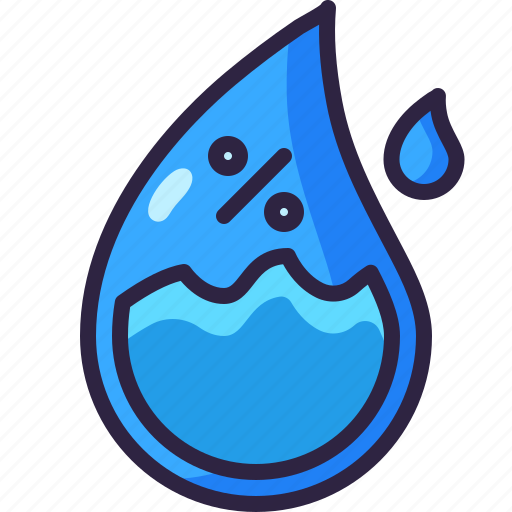 Drop, humidity, water, rain, percentage, weather, climate icon - Download on Iconfinder