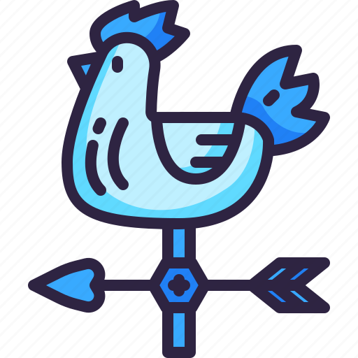 Wind, vane, weather, direction, weathercock, rooster, signaling icon - Download on Iconfinder