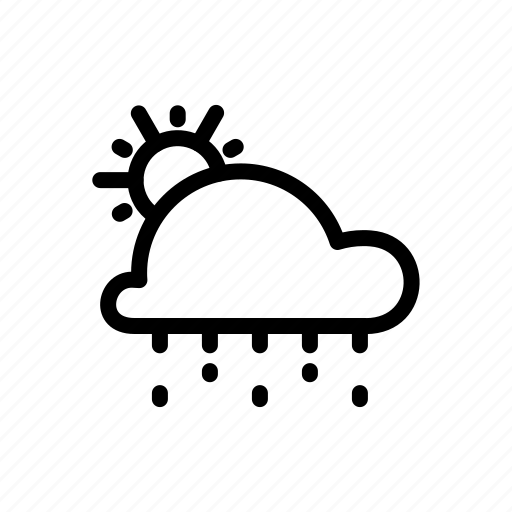 Cloud, drizzle, rainy day, shower, sun icon - Download on Iconfinder