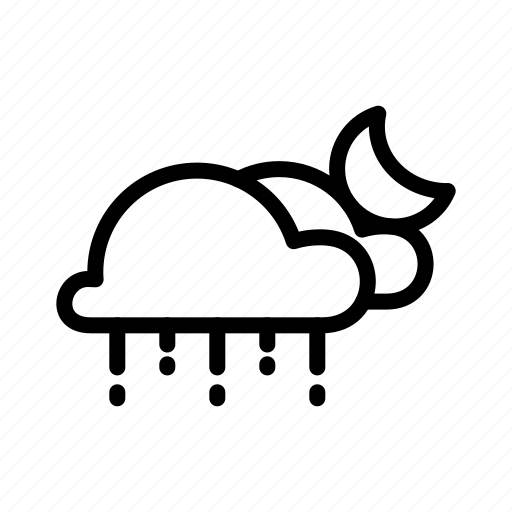 Clouds, moon, night, rainfall, rainy icon - Download on Iconfinder