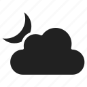 clouds, cloudy night, moon, night raining, raining, clouds vector, clouds icon