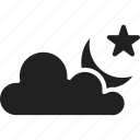 clouds, cloudy night, moon, night raining, raining, clouds vector, clouds icon