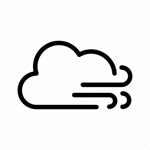 Cloud, wind, weather icon, temperature, humidity, nature, windy icon - Download on Iconfinder