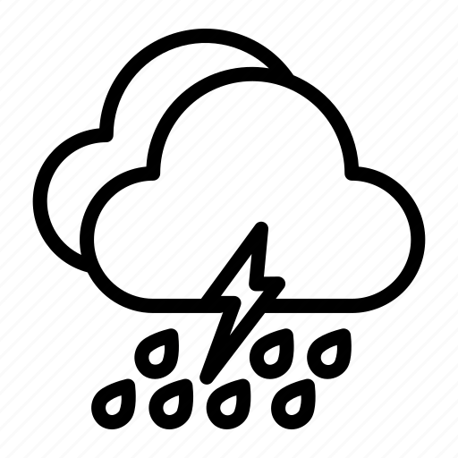 Weather, forcast, rain, strom, thunder icon - Download on Iconfinder