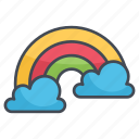 rainbow, colorful, cloud