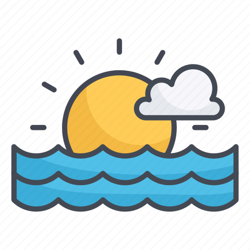 Sun, set, cloud, vector icon - Download on Iconfinder