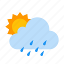 drizzle, sunny, cloud, day, sun, weather