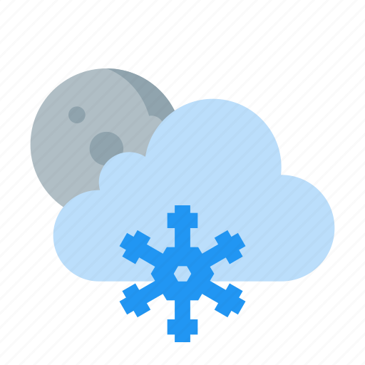 Frosty, night, cloud, moon, snow, weather icon - Download on Iconfinder