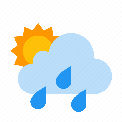 Showers, sunny, cloud, shower, sun, weather icon - Download on Iconfinder