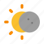eclipse, moon, sun, lunar, partial 
