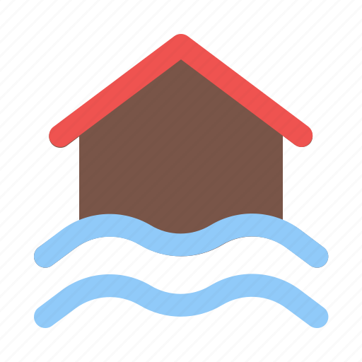 Flood, tsunami, disaster, house, security icon - Download on Iconfinder