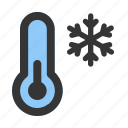 cold, thermometer, low, temperature, winter, weather