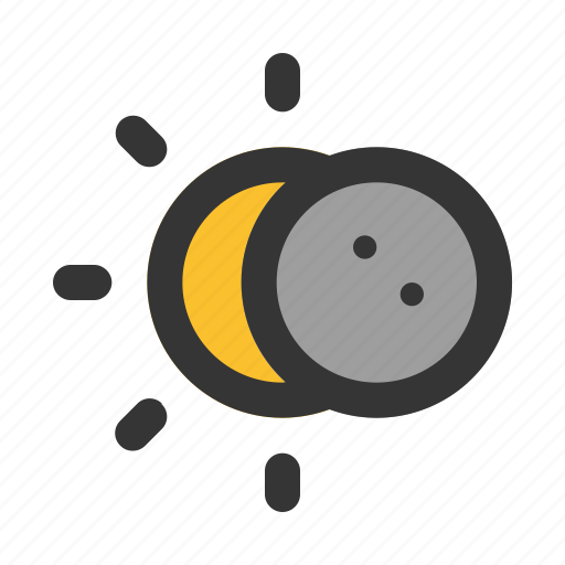 Eclipse, moon, sun, lunar, partial icon - Download on Iconfinder