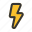 thunder, lightning, bolt, flash, weather 